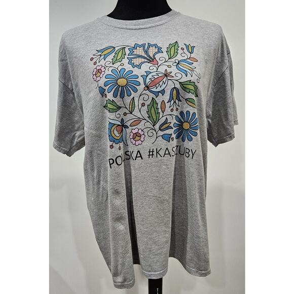 Folkstar Tops - Folkstar 100% Folklor XLarge Floral Polska #Kaszuby Tshirt Folk Art Artsy